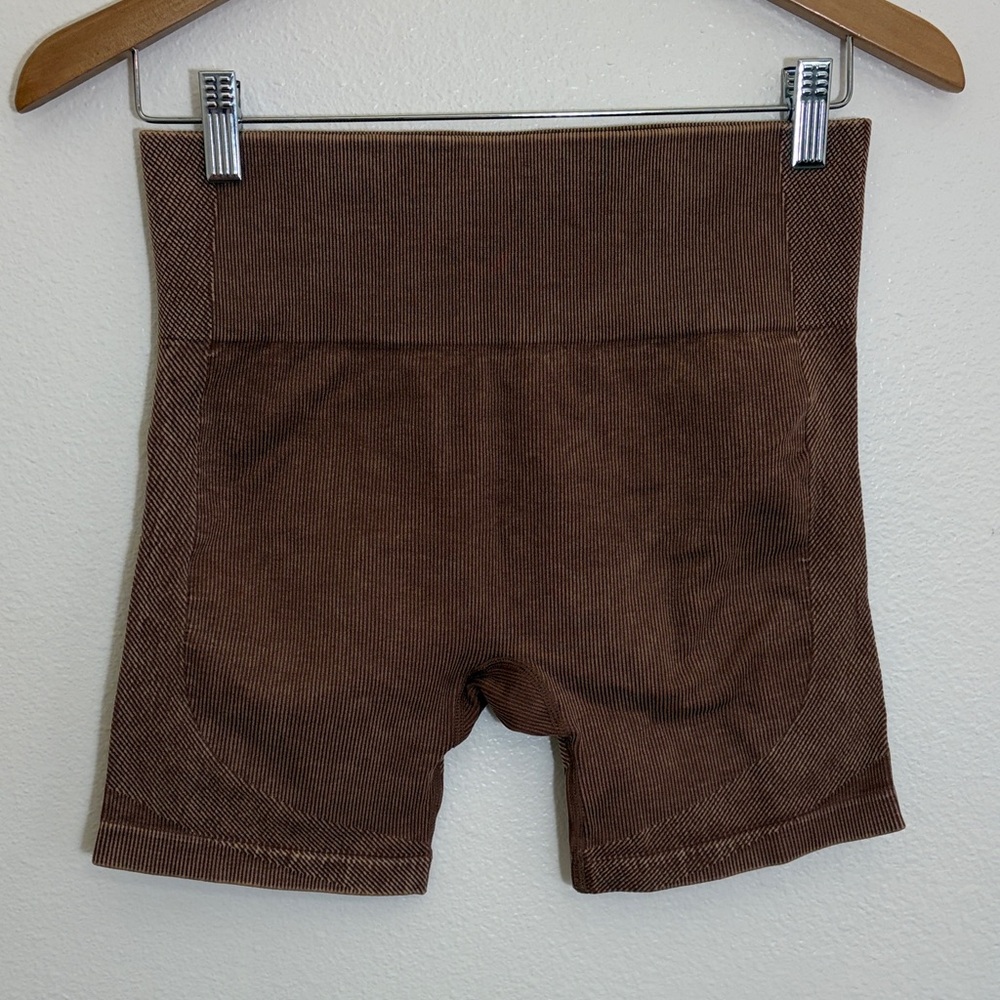 Joy Lab High Waist Brown Stretch Biker Shorts